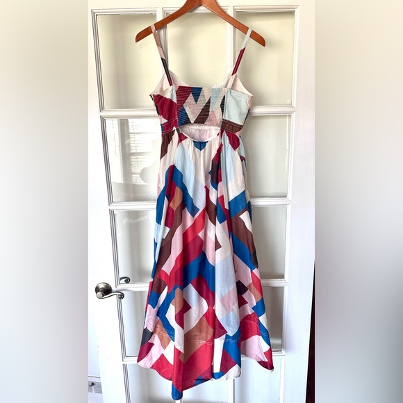 Banana Republic Colorful Geometric Maxi Dress Size 2 - Picture 4 of 16
